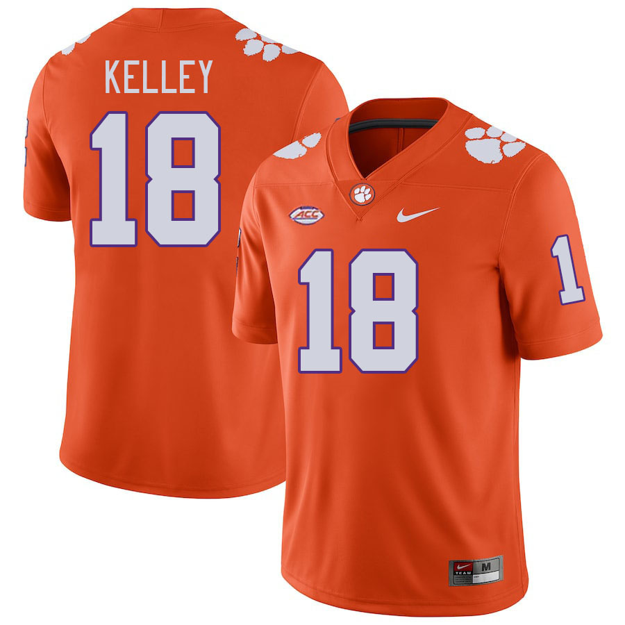 Men #18 Misun Kelley Clemson Tigers College Football Jerseys Stitched-Orange